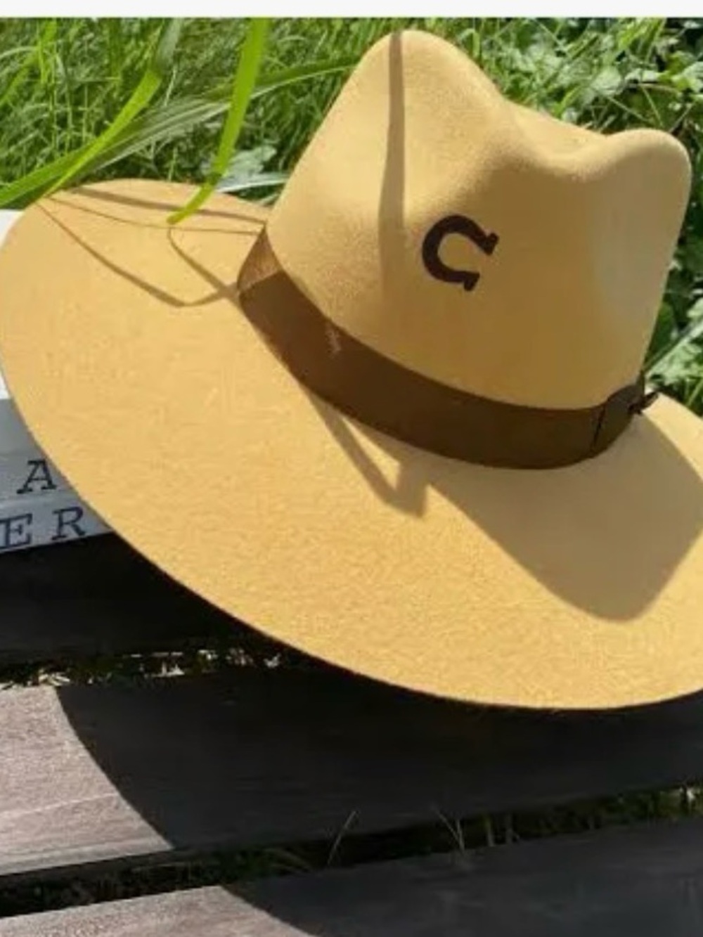 Charlie 1 Horse  Dijon Felt Western Hat with Brown Band